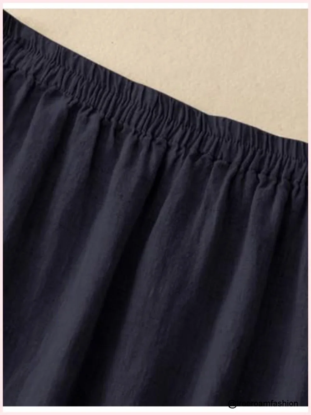 Linen High Waisted A-Line Midi Skirt with Pockets - Spring Casual Flowy
